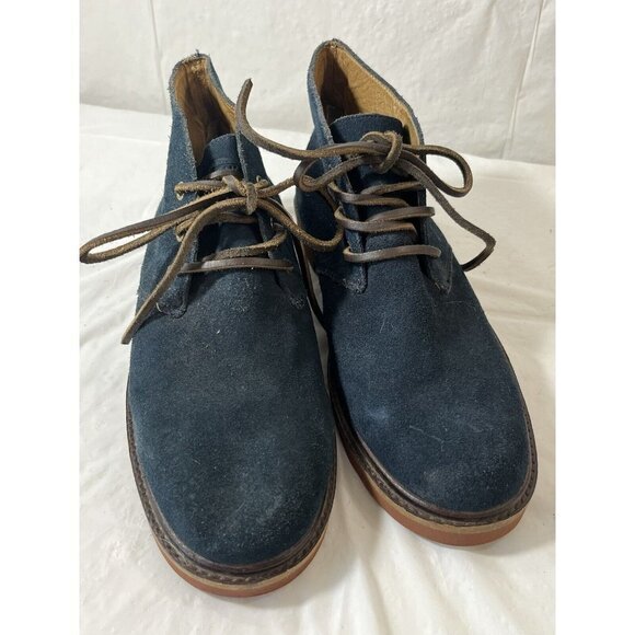 Fossil Boots Mens Casual Chukka SIZE 8 BLUE SUEDE LEATHER - Picture 1 of 13
